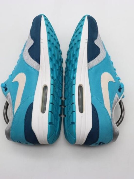 Nike Air Max 1 Blue Fury Men\'s 10.5 Casual Sneakers Sneakers AH8145-002